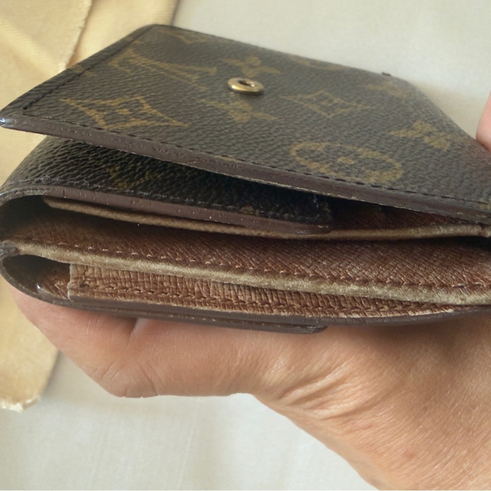 Louis Vuitton Monogram Canvas Compact Card Holder in Brown and Gold - Picture 9 of 12